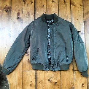 Kendall and Kylie army green Bomber Jacket